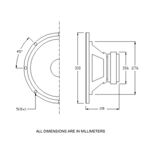 12" 175W Woofer 8 Ohm