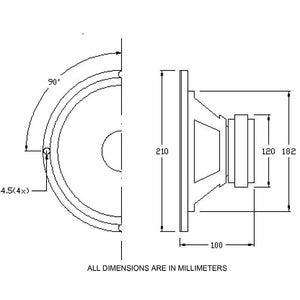 8" 160W High Power Woofer 8 Ohm