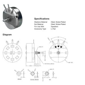 Speaker L Pad 8 ohm 100W