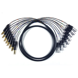 studio TRS jack to xlr male patch lead 8 way