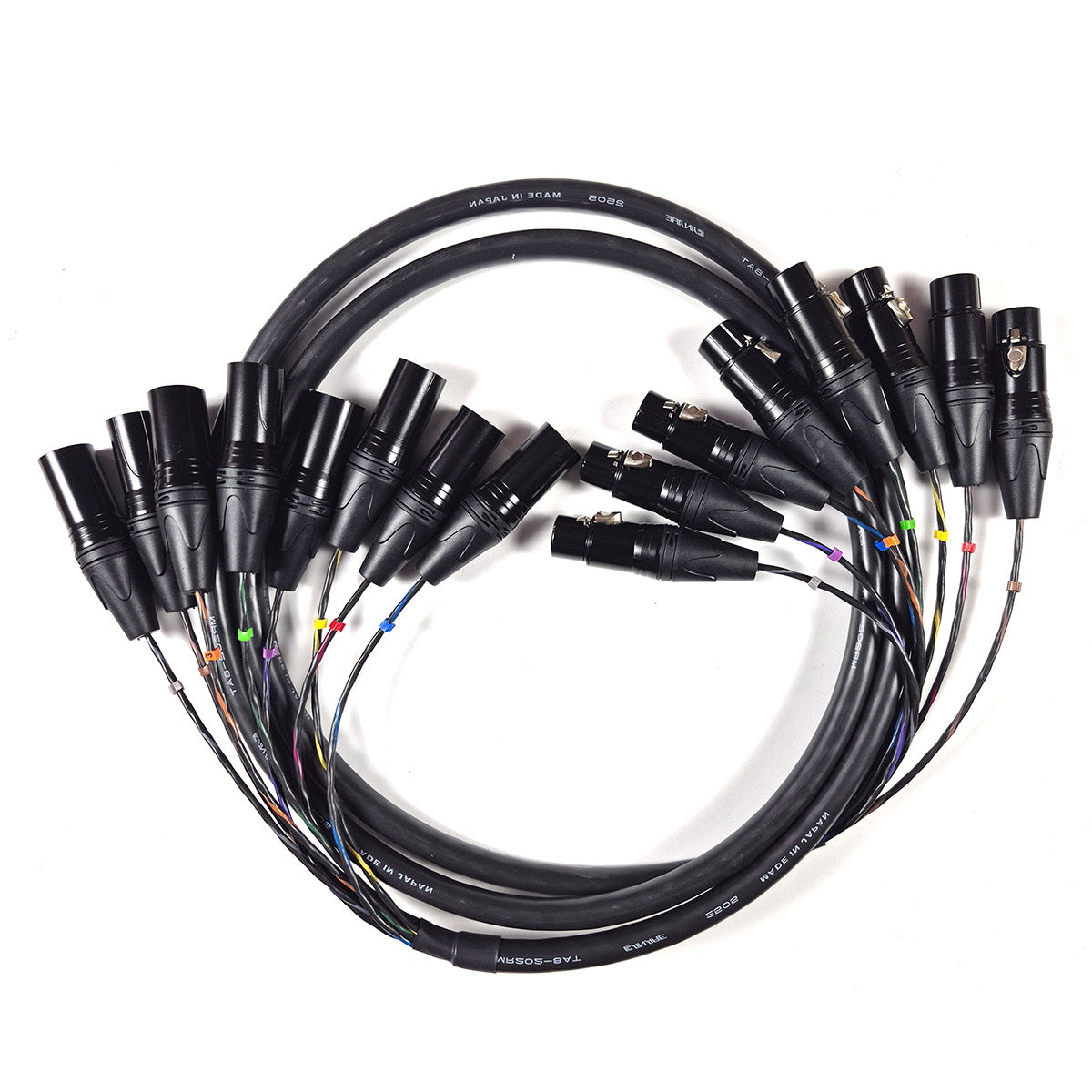 8 way xlr plug to socket loom