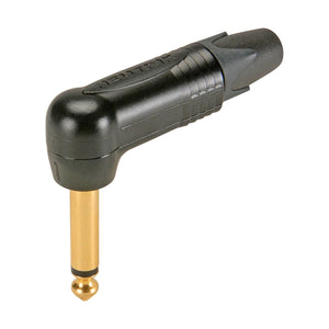 Neutrik NP2RX-B Mono Jack Plug Gold Right Angle