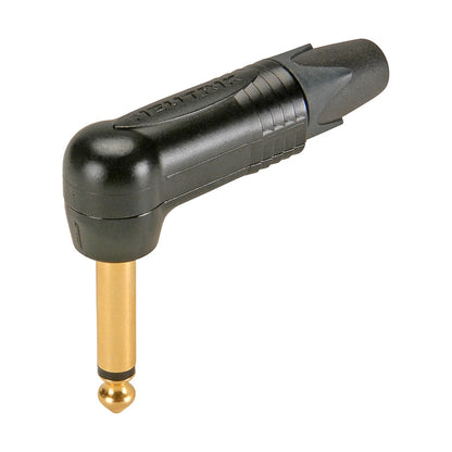 Neutrik NP2RX-B Mono Jack Plug Gold Right Angle