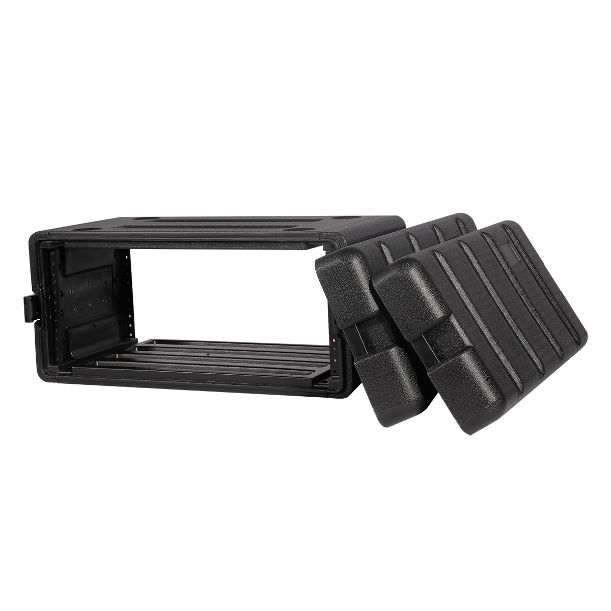 3 unit 19" rack mount road case