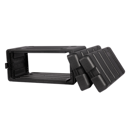 3 unit 19" rack mount road case