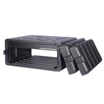 4 unit 19" rack mount flight case