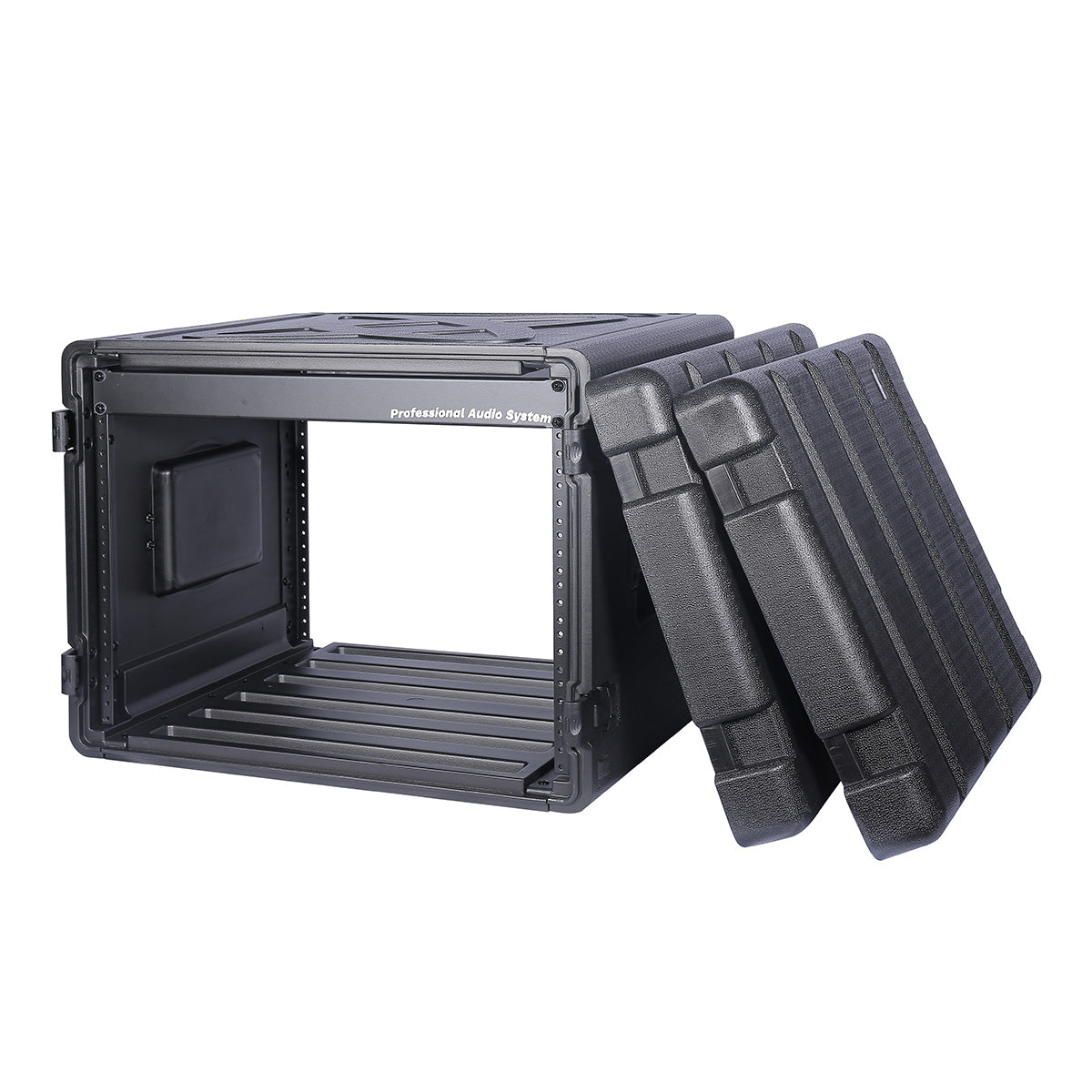 8 unit 19" rack mount road case