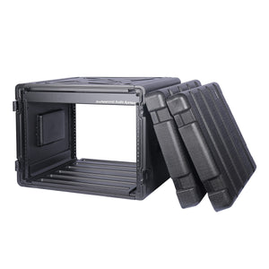 8 unit 19" rack mount road case