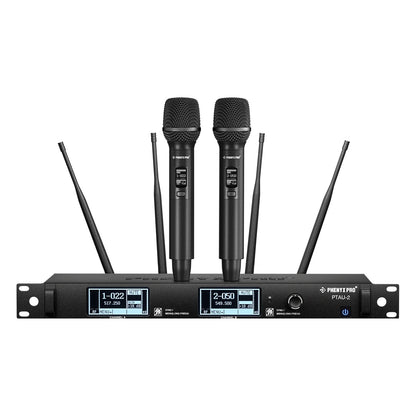 Dual Handheld Diversity Wireless Mic Set | Phenyx Pro PTAU-2-2H