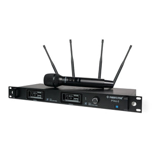 Dual Handheld Diversity Wireless Mic Set | Phenyx Pro PTAU-2-2H