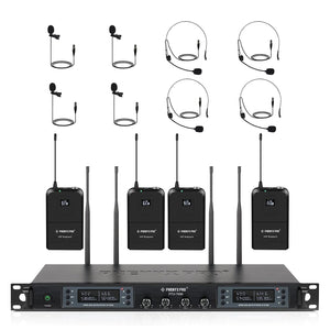 Quad Wireless Mic Receiver PTU-7000 - Phenyx Pro