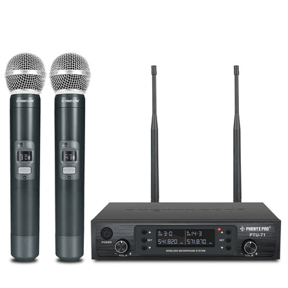 Dual Channel Wireless Mic Receiver PTU-71 - Phenyx Pro
