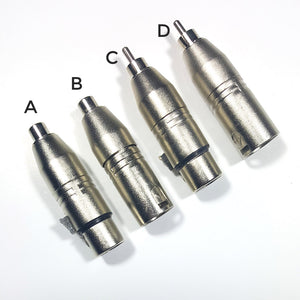 XLR to RCA Phono Audio Adaptors