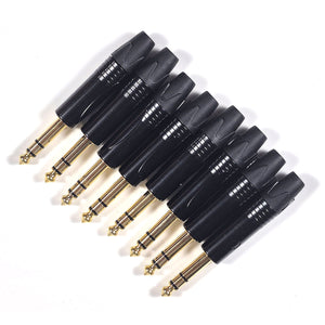 Quality TRS Stereo 1/4" Jack Plug (8 pcs)