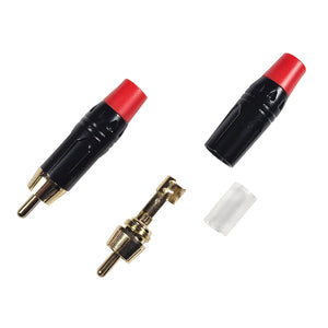 gold plated rca phono connector red