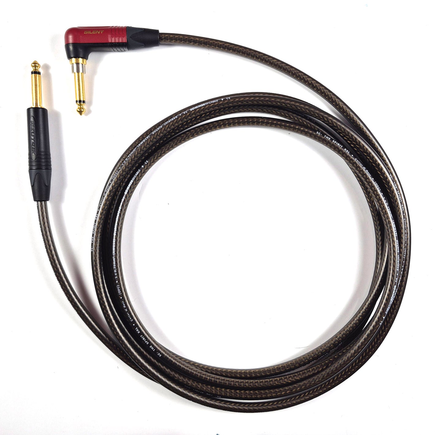 Silent Jack to Jack Guitar Lead (Right Angle)