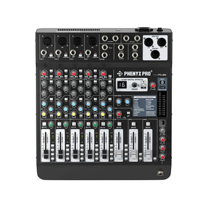 6 Channel Audio Mixer with Bluetooth USB | Phenyx Pro PTL-600