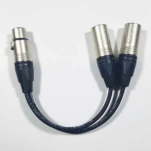 1 In 2 Out "Y" XLR Splitter Cables