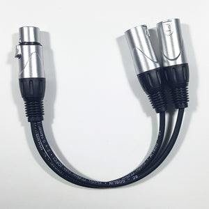 1 In 2 Out "Y" XLR Splitter Cables